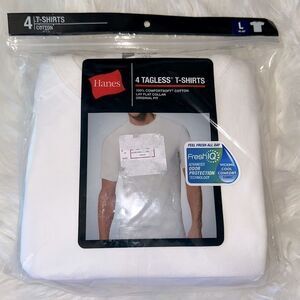 Men’s Hanes White Tagless Short Sleeves T-Shirt